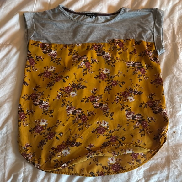 Violets and roses M short sleeve tunic - Picture 2 of 4